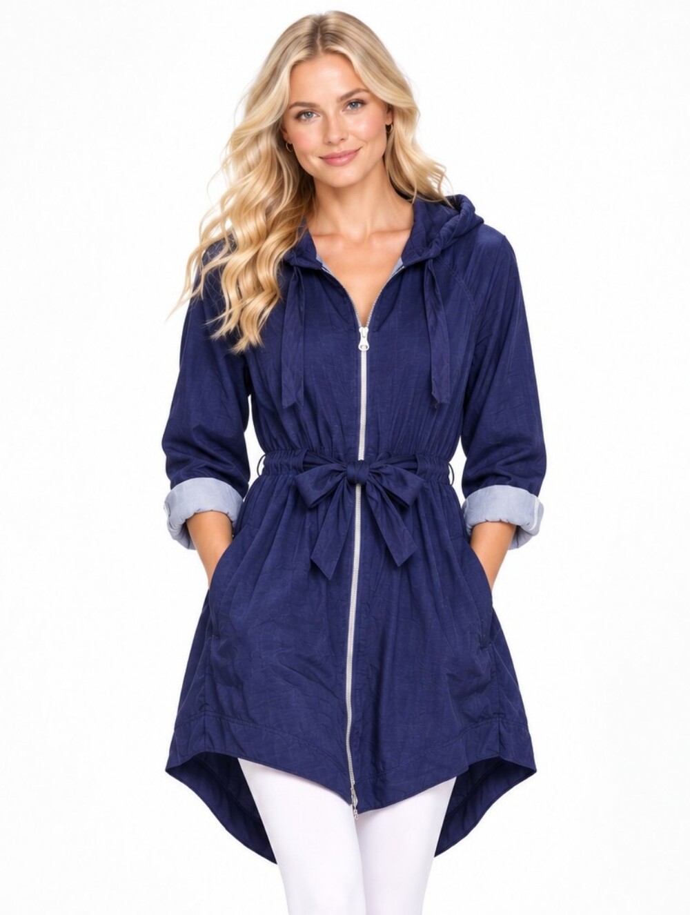 Lululemon Purple Hooded Full Zip Utility Jacket Tunic Size 8 Drawstring